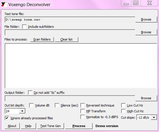 2.8.2 CONVOLUTION REVERB SWEEP TONE Αρχικά, στην συγκεκριμένη διαδικασία όπως αντίστοιχα και στην παραπάνω παράχθηκε ο sweep tone ήχος σε κάθε έναν από τους χώρους και έγινε η ηχογράφηση του