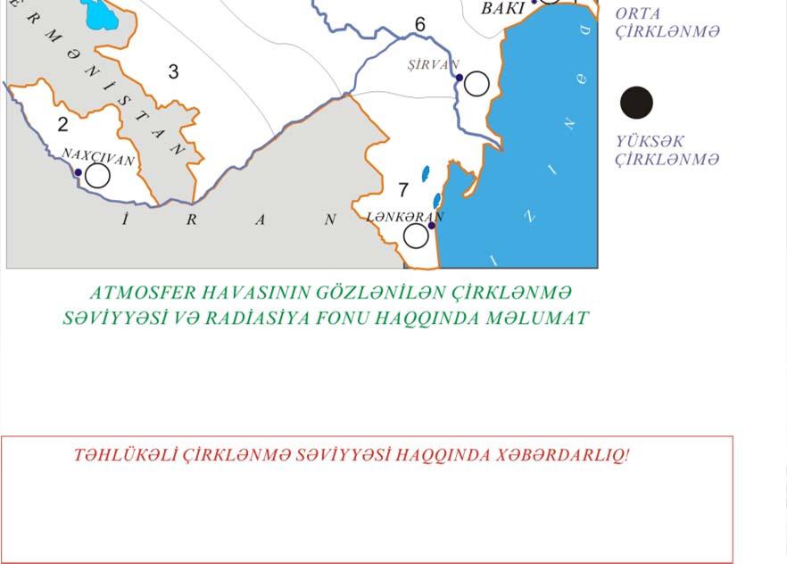 növbəti gün üçün gözlənilən çirklənmə vəziyyətinin proqnozunu əks etdirən bülletenlər hazırlanaraq Respublikanın qərar qəbul