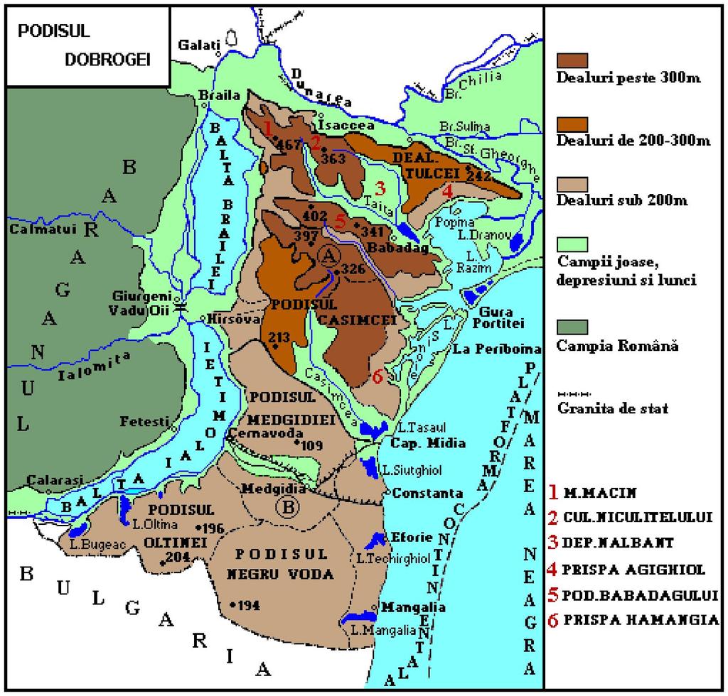 Elementele geologice reprezentate de roci sedimentare calcaroase precum şi granit sunt evidenţiate în special pe culmile dealului acestea fiind mai expuse acţiunii factorilor climatici.
