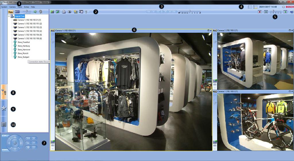 10 el Εισαγωγή Bosch VMS Viewer 2 Εισαγωγή Το Bosch VMS Viewer είναι μια εφαρμογή προστασίας με βίντεο IP για ζωντανή προβολή και αναπαραγωγή βίντεο από κάμερες και συσκευές συνδεδεμένες σε δίκτυο