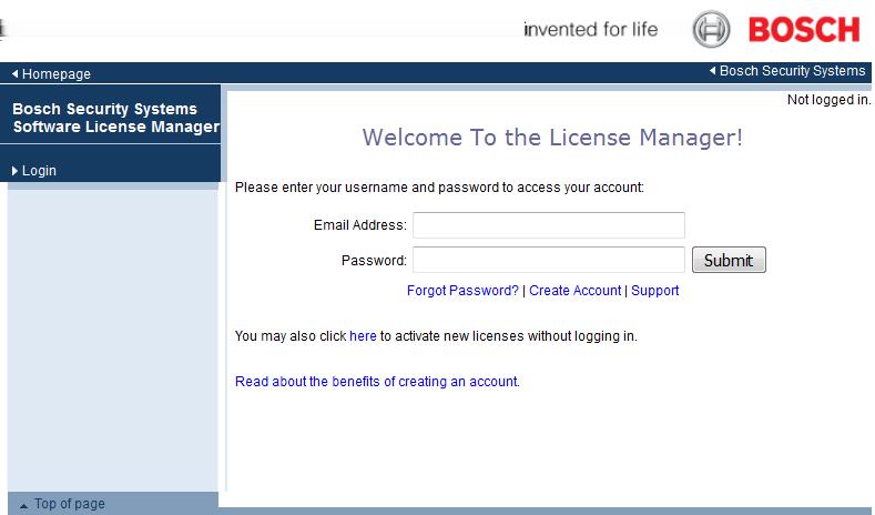 Bosch VMS Viewer Ξεκινώντας el 27 1. Συνδεθείτε στο Bosch Security Systems Software License Manager στη διεύθυνση http://activation.boschsecurity.com.
