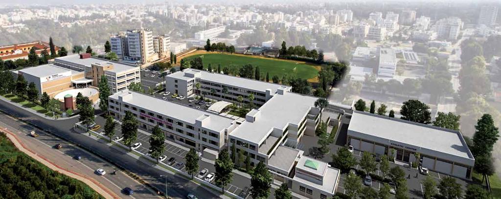 ΚτίριοTower 1 ΚτίριοTower 2 Βόρεια Πτέρυγα Πολιτιστικό Κέντρο Ανατολική Πτέρυγα Δυτική Πτέρυγα Πολιτιστικό Κέντρο Αίθουσα Συνεδριάσεων Ωμέγα Αμφιθέατρα Άλφα, Βήτα, Δέλτα Κλειστό Αμφιθέατρο Υπαίθριο