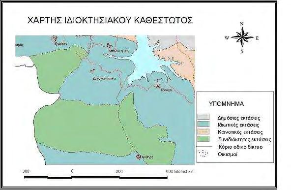 179 25 φαίνεται ο χάρτης του ιδιωτικού καθεστώτος της ευρύτερης περιοχής έρευνας.