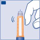 Ζ Κρατείστε τη συσκευή τύπου πένας με τη βελόνα στραμμένη προς τα επάνω.