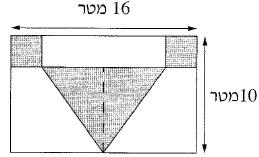 האורך של קיר בצורת מלבן הוא 6 מטר, והגובה של הקיר הוא 0 מטר רוצים לצפות בקרמיקה חלק מהקיר החלק שרוצים לצפות כולל: - שני ריבועים זהים בפינות המלבן - משולש שווה-שוקיים שבסיסו מקביל לצלע המלבן )השטחים