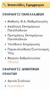 Εφαρμογή «Χωροταξικό» Η εφαρμογή αφορά την κατάταξη των μαθητών - αποφοίτων των Δημοτικών Σχολείων στα Γυμνάσια των Δήμων αρμοδιότητας της ΔΔΕ Β Αθήνας για το νέο σχολικό έτος, με στόχο να