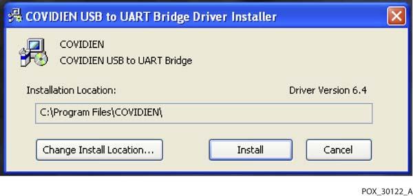 Andmehaldus COM-pordi USB-draiveri alternatiivid Laadige sobiv draiver toote-cd-lt ühendatud arvutisse. Pöörduge tehnilisse teenindusse või Covidieni kohaliku esindaja poole. Märkus.