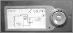 8.1.5. Oprirea cazanului (automată) La atingerea temperaturii gazelor de evacuare sub valoarea setetă, cazanul se decuplează automat. Pe display este afişat simbolul END.