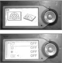 12.4. Controlul service de funcţionare În meniul de setări service se poate verifica funcţionarea individuală a componentelor cazanului după simbolurile afişate pe display.
