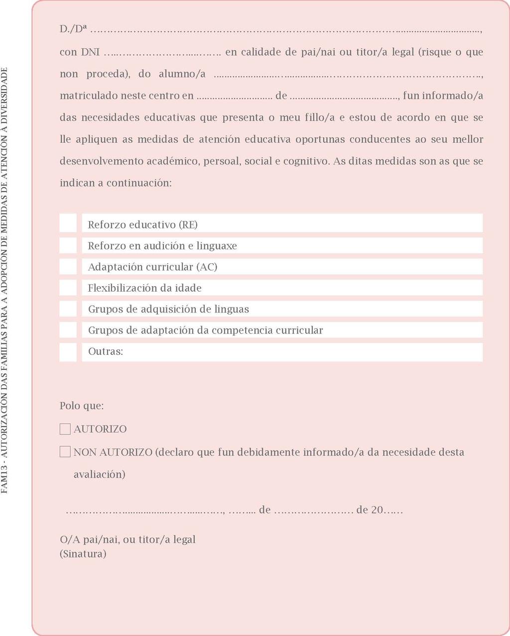 XUNTA DE GALICIA CONSELLERÍA DE EDUCACIÓN E O. U. CEIP.