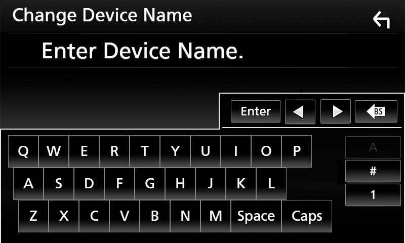 )صفحة ( ÑÑعملیات اصلی بلوتوث صفحه کنترل 5 نام دستگاه/] [/[ [ [SET[ را لمس کنید. ÑÑنام دستگاه را تغییر دهید Name[ [Device را در صفحه راهاندازی بلوتوث لمس کنید. gصفحه تغییر نام دستگاه نمایش داده میشود.