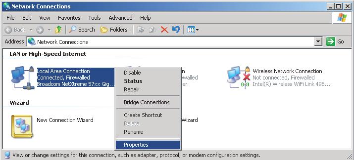 Στο PC (Laptop), επιλέξτε Start (Έναρξη) > Control Panel (Πίνακας ελέγχου) > Network Connections (Συνδέσεις δικτύου). 3.