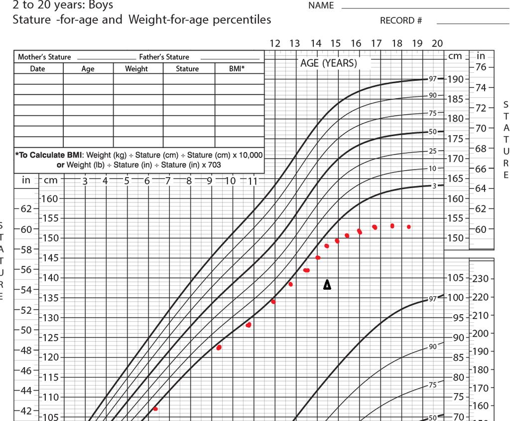 Short stature, accelerated bone maturation, and early