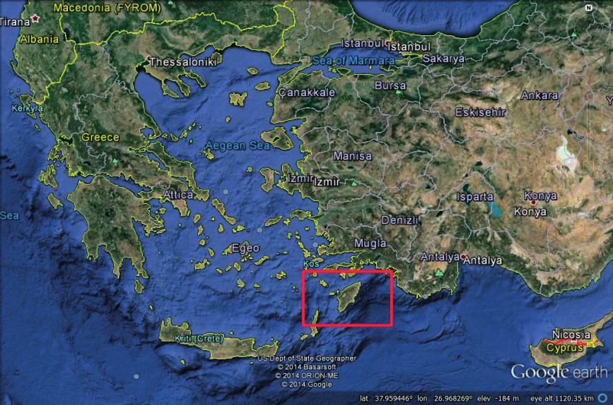 1.ΕΙΣΑΓΩΓΗ 1.1 Γενικά εισαγωγικά στοιχεία Το νησί της Ρόδου (Ελλάδα) βρίσκεται στο νοτιοανατολικό Αιγαίο στο νομό των Δωδεκανήσων.