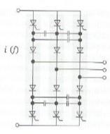 Slika 5.3. Naponski istosmjerni međukrug [11] Slika 5.4. Tiristorski izmjenjivač sa promjenjivim naponom za strujni istosmjerni međukrug [11] 5.2.