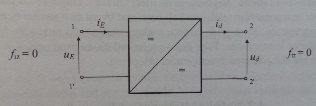 Slika 5.5. Simbol istosmjernog pretvarača i referentni smjerovi napona i struje na prilazima [12] Kod pretvarača se razlikuju dva načina rada: kontinuirani i diskontinuirani.