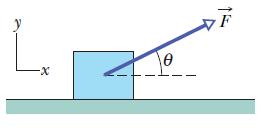 11. شکل زیر جسمی به جرم m را نشان می دهد که در ابتدا ساکن است. 13. یک کارگر جعبه ای به جرم 35 kg را با نیروی به بزرگی 110 N نیرویی به بزرگی 0.500 mg در زاویه ی = 20 θ به طرف باال به آن وارد می شود.