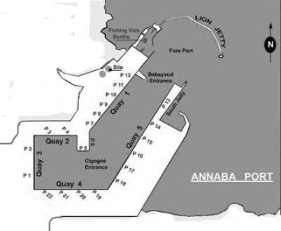 شكل) 2 (: خريطة ميناء عنابة المصدر: Annaba.com. www.