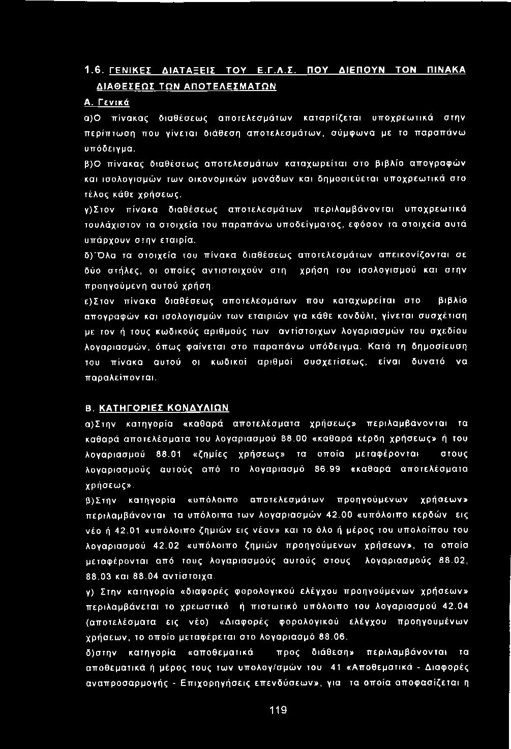 β )0 π ίνακας δια θέσ εω ς α π ο τελεσ μ ά τω ν κατα χω ρ είτα ι στο β ιβ λίο απ ογρα φ ώ ν και ισ ο λογισ μώ ν των ο ικο νομικώ ν μονάδω ν και δ η μ ο σ ιεύ ετα ι υ π οχρ εω τικά στο τέλος κάθε
