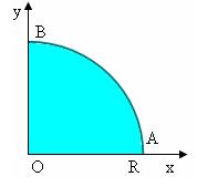 trong đó S là diện tích miền D Ví dụ 1 Tính khối lượng, mô men quán tính với các cạnh OA, OB, điểm O cũng như tọa độ trọng tâm của một phần tư hình tròn D, biết rằng khối lượng riêng tại điểm M trên