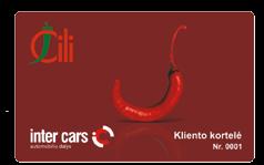 Visi UAB Inter Cars Lietuva klientai, dalyvaujantys šioje akcijoje, gauna specialiai pagamintas debeto korteles, kuriomis gali atsiskaityti tam tikruose maitinimo tinklo Čili taškuose.