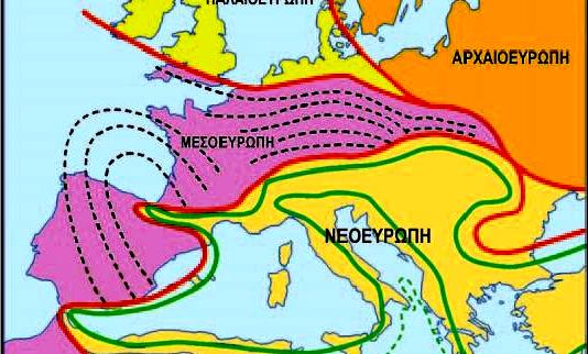 ΑΡΧΑΙΟΕΥΡΩΠΗ ΠΑΛΑΙΟΕΥΡΩΠΗ ΜΕΣΟΕΥΡΩΠΗ ΝΕΟΕΥΡΩΠΗ ιεύθυνση οροσειρών Ερκύνιας Πτύχωσης