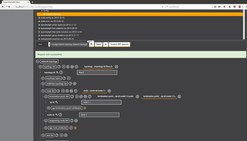 Το URΙ είναι : Το XML δέντρο είναι: <Termination-point> <tp-id>openflow: 6:3</tp-id> <Inventory-node-connector-ref> /a: nodes/a: node [a:id='openflow:6']/a: node-connector[a: id='openflow:6:3']