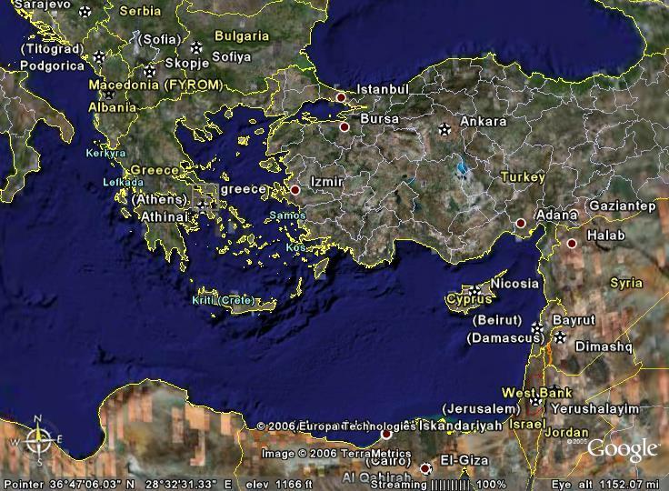 παρακάτω παράγοντες στην ανατολική θαλάσσια περιοχή μας: Μη παρεμβολή διεθνών υδάτων μεταξύ Ελλάδας -Τουρκίας Εγγύτητα