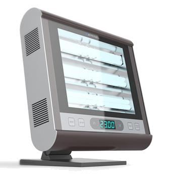 de tuburi Philips UVB de 9 W dimensiunea suprafeței tratate:30 cm² partea superioară a lămpii este detașabilă pentru a putea trata pielea capului