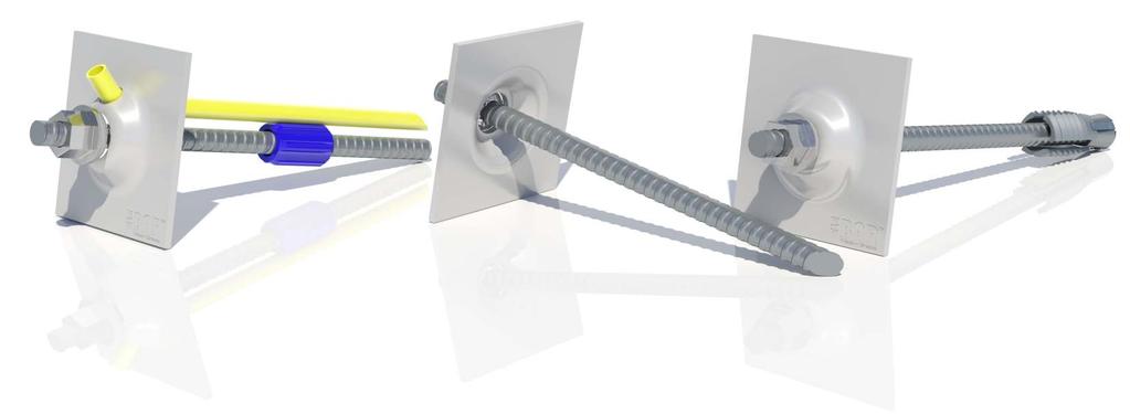 Το σύστημα αγκύρωσης ELEBAR -G The ELEBAR -G rock-bolting system Anchors, rock bolts and soil nails assembled with ELEBAR -G full-length threaded bars are considered as the advancement in rock