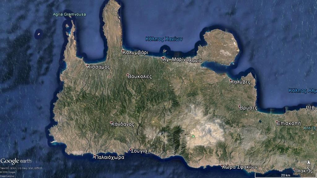 ΚΕΦΑΛΑΙΟ 2 ΠΕΡΙΟΧΗ ΜΕΛΕΤΗΣ: ΥΔΑΤΙΝΟ ΔΥΝΑΜΙΚΟ, ΓΕΩΜΟΡΦΟΛΟΓΙΑ, ΚΛΙΜΑ. Περιγραφή της Περιοχής Μελέτης Στην παρούσα μελέτη αντικείμενο είναι ο κάμπος Χανίων.