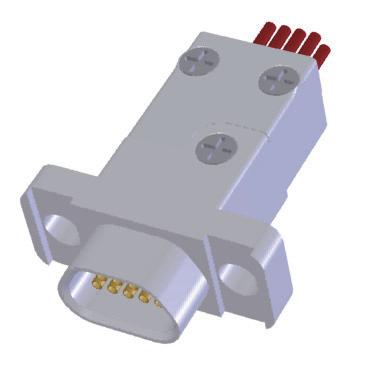 MIL-TL-353 Micro- onnector R04J series crimp contact extended type-(9.6) The width of flange is 9.6mm With shielded cable clamp on the tail of outer shell ontacts: R04J- 9, 5, 2, 25, 3, 37,PI/R-(9.