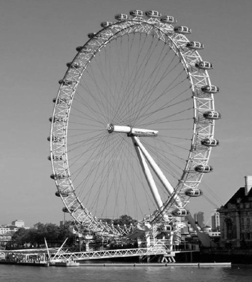 - 4 - פיזיקה, קיץ תשע"ד, מס' + 656,036201 נספח 3. לרגל חגיגות תחילת האלף השלישי נבנה בלונדון פארק שעשועים ובו גלגל ענק שקוטרו 120, m הנקרא "העין הלונדונית".