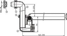 1N-Podni odvod DN75/110 vodoravni, s brtvećom prirubnicom, 147x147 mm/138x138mm INOX HL72.1N 75/110 1,5 l/s 1330 g 1. Pjeskolov 2. Nadgradni okvir d 145 mm/147x147/138x138 3.