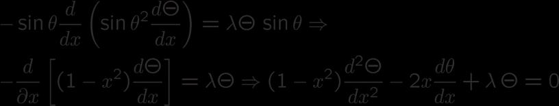 Για το γωνιακό μέρος έχουμε Αξονική Συμμετρία Θέτοντας x = cos θ Η οποία συμπίπτει με την εξίσωση του Legendre για λ = l(l+1) και επομένως για πεπερασμένες παντού λύσεις 21 Για το ακτινικό μέρος