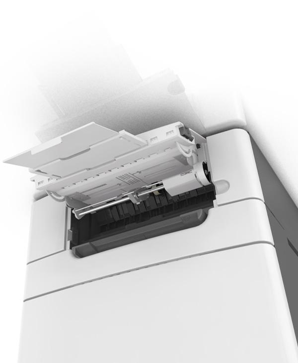 Τοποθέτηση χαρτιού και ειδικών μέσων εκτύπωσης 40 4 Προετοιμάστε το χαρτί που θα τοποθετήσετε στον τροφοδότη.