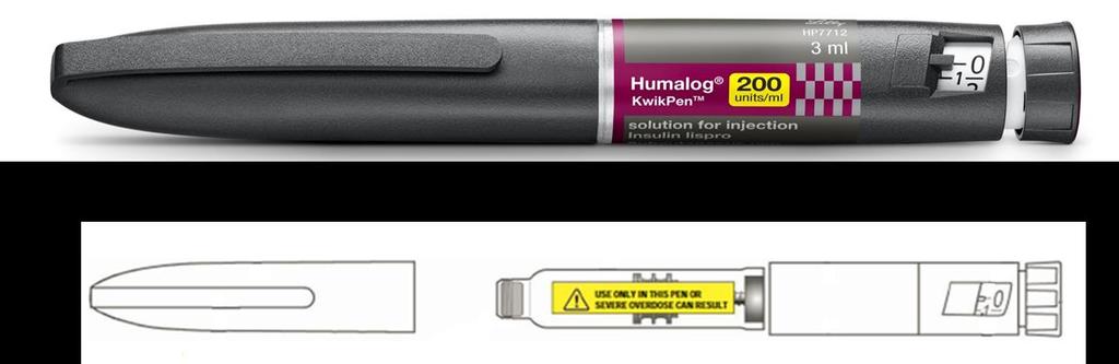 Προγεμισμένη πένα Humalog 200 units/ml KwikPen Περιέχει 600 μονάδες ινσουλίνης έναντι 300 στην ίδια πένα των 3