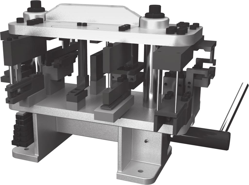 Πρέσσα Συστημάτων PRIMA PRIMA Sstem Punching Machine Φάσεις Κατεργασίας Punching Steps Μπροστά Πλευρά Πρέσσας Front Side View Πίσω Πλευρά Πρέσσας Back Side View 1 : Γωνίας συνδέσεως φύλλου τζαμιού /