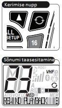 Ooterežiimis vajutage MEM/ESC nuppu. 2. Vajutage SCAN nuppu. Raadiosaataja hakkab automaatselt kõike eelsalvestatud kanaleid skanneerima. Displeil kuvatakse MEM ikoon ja kiri MEM CHAN SCAN. 3.