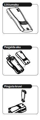 Kui aku hakkab liiga kiiresti tühjenema, on aeg see välja vahetada. Raadiosaatja töötab ka viie (5) AA patareiga.