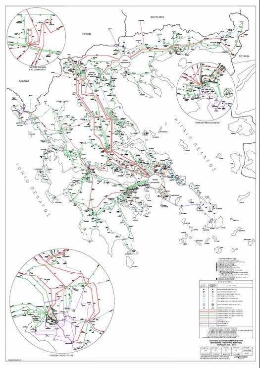 Περιγραφή Συστήµατος (1/2) 12 ΚΥΤ για τις ανάγκες αποµάστευσης ενέργειας 6 ΚΥΤ για τη σύνδεση µονάδων παραγωγής 200 Υ/Σ 150/20kV για την