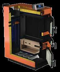 Cazanul dispune de o camera de încărcare a combustibilului de mari dimensiuni, ceea ce confera rezultate mai bune in procesul de gazeificare.