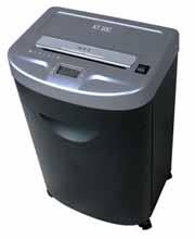 363 364 Skartovač AT-60 C Kvalitný skartovací stroj ergonomického designu je vybavený bezpečnostnou funkciou Safe Touch, ktorá zastaví stroj pri dotyku vstupnej štrbiny rukou.