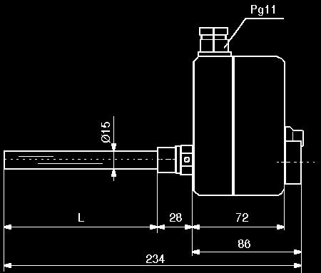 CEVNI TERMOSTAT REGULACIONO - GRANI^NI Tip: CTRG-1 Sertifikat ISO 9001:2000 Cevni dvostepeni termostat regulaciono-grani~ni se koristi za dvota~kastu regulaciju temperature fluida, kao i za