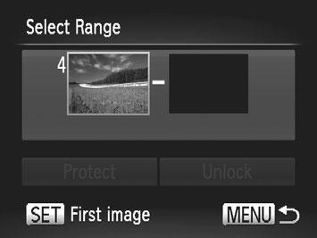 Ochrana snímok Výber rozsahu Vyberte položku [Select Range/ Vybrať rozsah]. Podľa kroku č. 2 na str.