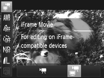 Snímanie rôznych videosekvencií Snímanie videosekvencií iframe Zhotovte videosekvencie, ktoré možno upravovať pomocou softvéru alebo zariadení kompatibilných s formátom iframe.