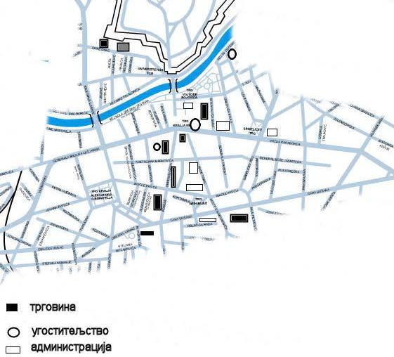 3. ЛОГИСТИЧКИ ТОКОВИ Слика 2.3 Централна градска зона На овом простору је вршено анкетирање постојећих генератора логистичких токова.