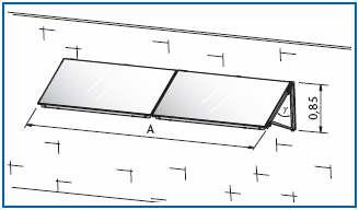 Projektovanje 5 5.3.3 Potrebni prostor kod montaže kolektora na fasadu Za montažu na fasadu pogodni su samo horizontalni ravni kolektori Logasol SKN3.0-w i SKS4.