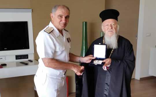 Από τη συνάντηση του Αρχηγού ΓΕΝ Αντιναυάρχου Γεώργιου Γιακουμάκη ΠΝ την 21η Ιουνίου 2016, με τον Οικουμενικό