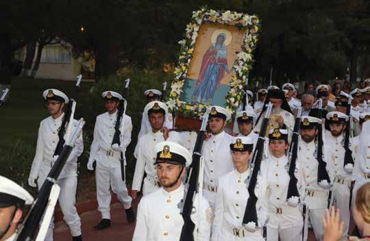 Από τον τον εορτασμό της Αγ. Μαρίνας που πραγματοποιήθηκε την 16η Ιουλίου 2016, στον Ιερό Ναό της Ναυτικής Βάσης Νοτίου Ευβοϊκού (ΝΒΝΕ).